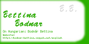 bettina bodnar business card